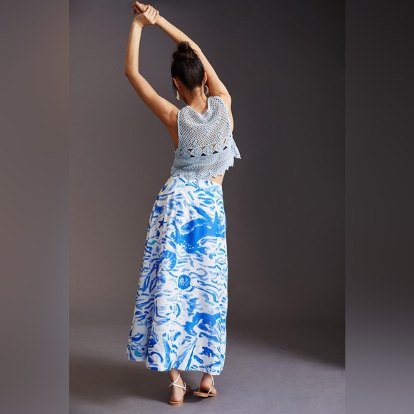 Maeve A-Line Printed Maxi Skirt. - Picture 4 of 5